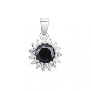 Pandantiv argint cu piatra neagra DiAmanti Z1101C_B-DIA (Argint 925‰ 1,3 g.)